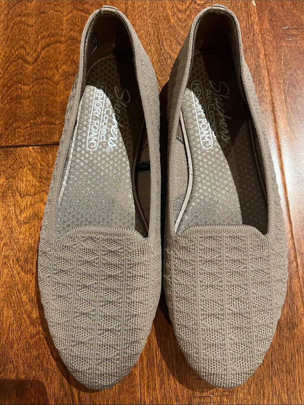 Skechers Women's Taupe Knit Slip-On Flats